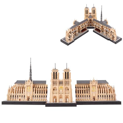 Architecture Notre-Dame de Paris Model Building Block Set, Openable Architecture Model Micro Building Kit Collection Building Toy - color: Notre-dame De Paris-openable