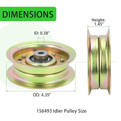 156493 Idler Pulley for Husqvarna YTH180 GTH200 GTH225 Tractors - color: A20 1x532173901