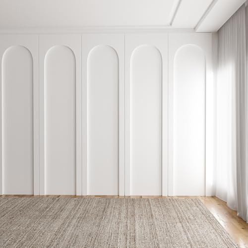 Nuanchu 4 Set 118 x 31.5 Inch Arch MDF Wall Molding Kit - size: 118 x 31.5 x 0.2 Inch