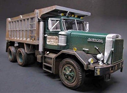 AMT Autocar Dump Truck - 1/25 Scale Model Truck Kit - Buildable Vintage Vehicle for Kids and Adults