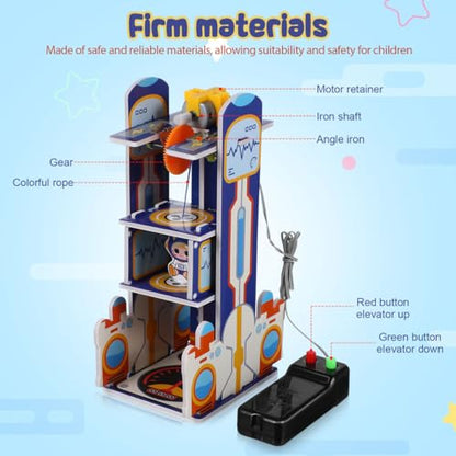 Kids Elevator Stem Project Science Experiment Develop Toy DIY 3D Elevator Puzzle for Age 5+