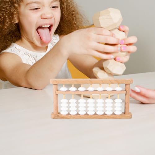 Toddmomy Wooden DIY Abacus 7-Column Learning Abacus for Kids Math Chinese Bead Counting Tool Portable Arithmetic Practice for Early Education Students Home or Classroom Use