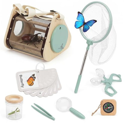 WOODENFUN Bug Catcher for Kids, Bugs Habitat Outdoor Explorer Kit