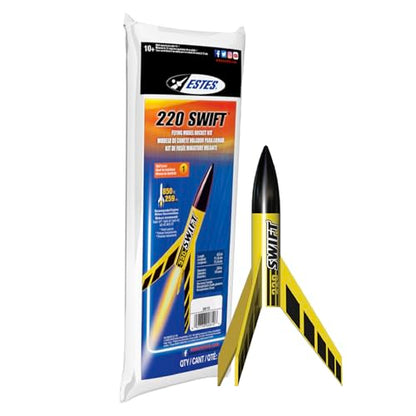 Estes 0810 220 Swift Rocket-Building Kit, Intermediate Flying-Rocket-Model Kit for Ages 10+