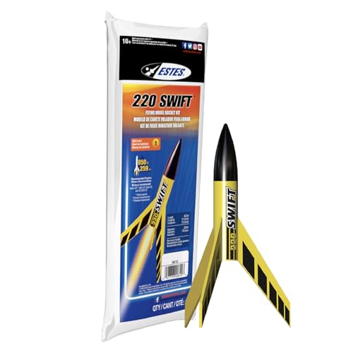 Estes 0810 220 Swift Rocket-Building Kit, Intermediate Flying-Rocket-Model Kit for Ages 10+