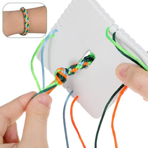 KALLORY 12 Pcs Kumihimo Disk Braiding Wheel - EVA DIY Handmade Braiding Tools for Bracelet Making, Square & Round Kumihimo Supplies for Beginners, Home & Classroom Craft Supplies (Pack of 2) - size: 10.5X10.5CMx3pcs (Pack of 2)