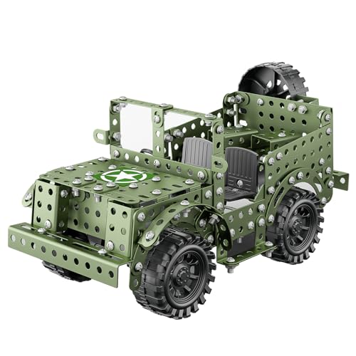 Lucky Doug STEM Building Projects Model Truck Set - Building Toys for Kids Ages 8-12, Assembly Science Army Toys for Boys 8 9 10 11 Years Old - style: 8804