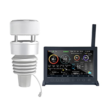 ECOWITT Wittboy Pro Weather Station HP2564, with 7 Inch HP2560 TFT Display Console and WS90 Outdoor Weather Sensor, Supports WU/WeatherCloud/Wow/Ecowitt Servers,915 MHz - style: HP2564BU