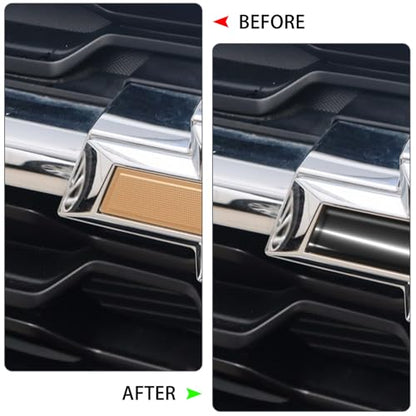 QianBao Compatible with 11.8" x 4" Chevy Bowtie Emblem Vinyl Wrap Kit - color: Glossy Black