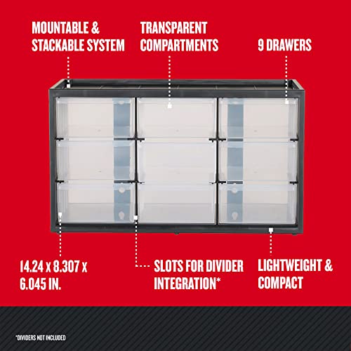 CRAFTSMAN Storage Organizer Bin System, 9 Compartment, Plastic (CMST40709) (Pack of 2) - size: 9 Bins (Pack of 2), style: 9 Bins