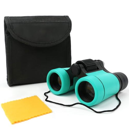 Scotamalone Kids Binoculars Shock Proof Toy Binoculars Set for Age 3-12 Years Old Boys Girls Bird Watching Educational Learning Hunting Hiking Birthday Presents - color: light blue, size: one pc