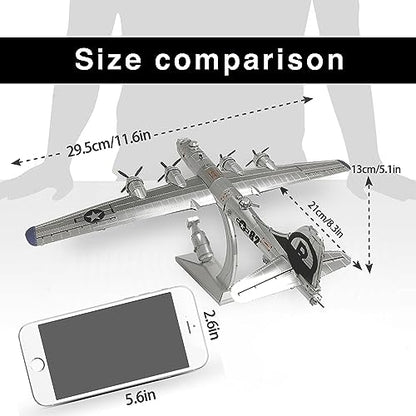 Piececool 3D Metal Puzzles, American Military Airplane Model Building Kits for Adults DIY Assembly Brain Teaser Puzzle, Best Gifts & Desk Decor. - style: B-29 Bomber