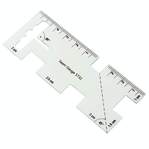HONEYSEW 5-in-1 Sliding Gauge Measuring Sewing Tool with Free Seam Gauge Ruler - color: Style 1