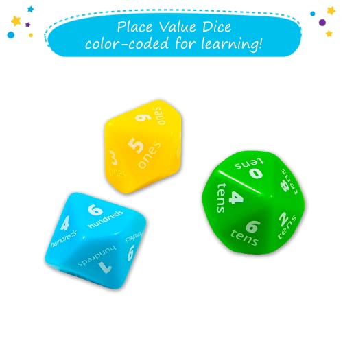 Simply magic 141 PCS Base Ten Blocks for Math - Place Value Number Cubes