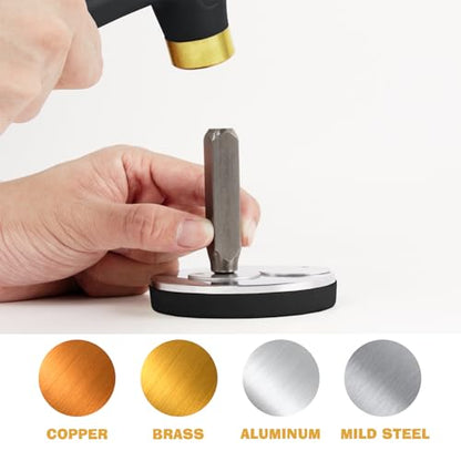 TheCraftGuy 4pc Geometric Metal Stamping Kit for Jewelry, 5/16“(8mm) Stamps - color: Geometric Shape1