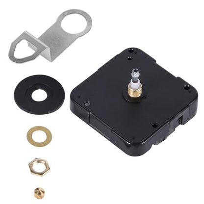 BOXOB Quartz Clock 12888 Movement Replacement, Black Wall Clock Mechanism Replacement Clock Motor Battery Operated Wall Clock Repair Parts Kit Without Second Hand & DIY - size: Thread length 5/16 inches