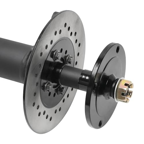 Heavy Duty 43.3" Rear Differential Axle Kit – 6T 25mm Drive Shaft with 110mm Wheel Hubs, 4 Bolt Flange for Go-Kart, Golf Cart, ATV, Quad, Buggy, Tricycle, Mini Bike, DIY Project