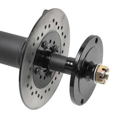Heavy Duty 43.3" Rear Differential Axle Kit – 6T 25mm Drive Shaft with 110mm Wheel Hubs, 4 Bolt Flange for Go-Kart, Golf Cart, ATV, Quad, Buggy, Tricycle, Mini Bike, DIY Project