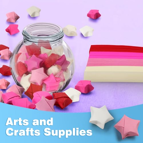 FoDau770 Solid Color Star Paper Strips - 1080 Sheet, Red Series - color: Solid Red Series