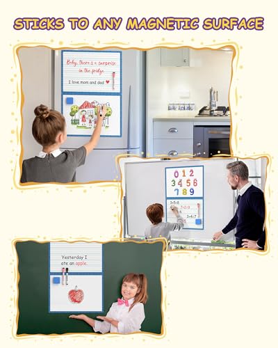 Gotoofun Giant Magnetic Draw & Write Paper, Dry Erase Handwriting Chart, Lined Paper for White Board Accessories, Classroom Teacher Must Haves, Elementary, Essential Homeschool Teaching Supplies - color: Draw & Write
