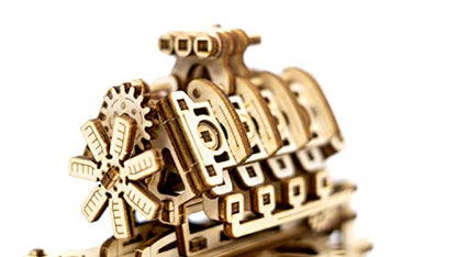 WOODEN.CITY V8 Engine 3D Wooden Puzzle Kit, 200 Pcs DIY Mechanical Model, Made in EU
