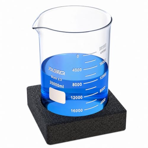 JOLABEAR 20000 mL Glass Lab Beaker, 3.3 Borosilicate, 20 L Low Form - size: 20000ml