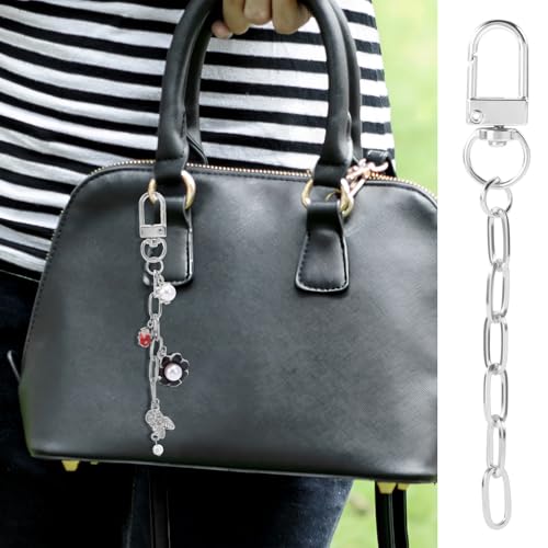 Hzopcw 30pcs Keychain Making Kits for Bag Charm, Silver - color: A-30pcs-Silver