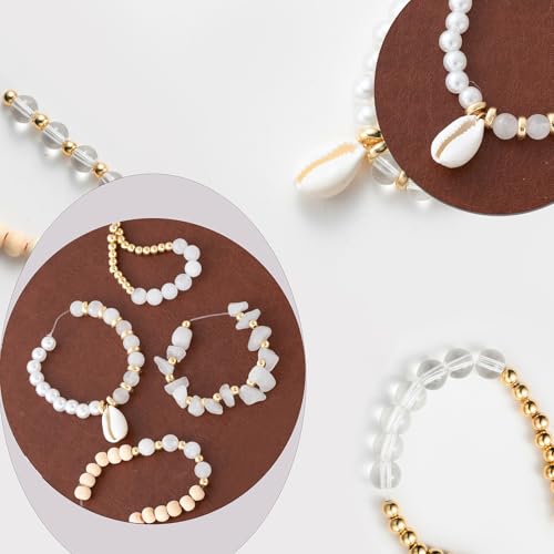 Xylise Jewelry Making Supplies Kit Natural Stone Beads for Irregular Natural Stone with for DIY Craft Bracelet Necklace Earrings for Adults (White Jade) - color: White Jade