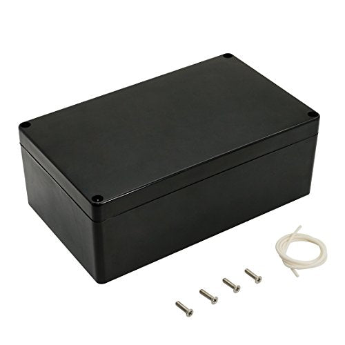 LeMotech ABS Plastic Electrical Project Case Power Junction Box, Project Box Black 7.87 x 4.72 x 2.95 inch (200 x 120 x 75 mm) - color: Black (1 pack), size: 7.87" x 4.72" x 2.95"