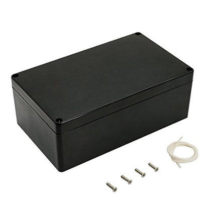 LeMotech ABS Plastic Electrical Project Case Power Junction Box, Project Box Black 7.87 x 4.72 x 2.95 inch (200 x 120 x 75 mm) - color: Black (1 pack), size: 7.87" x 4.72" x 2.95"
