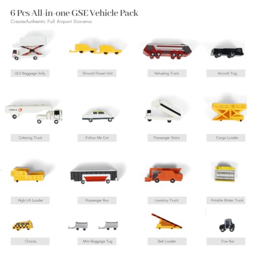1/400 Airport GSE Vehicle Models for 20cm Aircraft for Diorama - color: Ground Support Vehicle