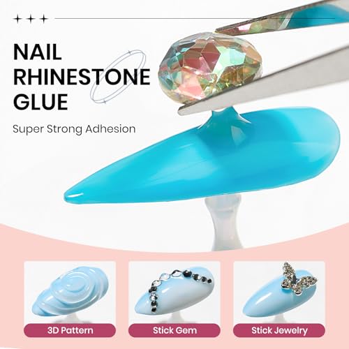3d Nail Sculpting Gel Set: Clear White Solid Builder Gel for Nails - color: Clear Clear and White