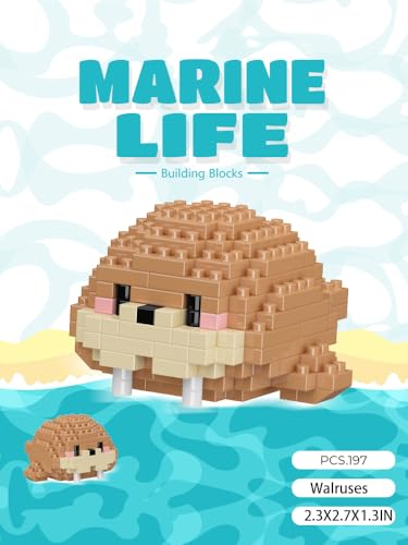 Walruses Cute Sea Animals Creature Building Toy Marine Life - style: Walruses