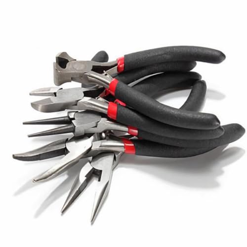 Professional Jewelry Pliers Set 5-Piece Mini Pliers Kit for Wire Wrapping DIY Crafts Ergonomic Jewelry Making Tools with Nylon Jaw Precision Crafting Supplies for Beginners & Experts