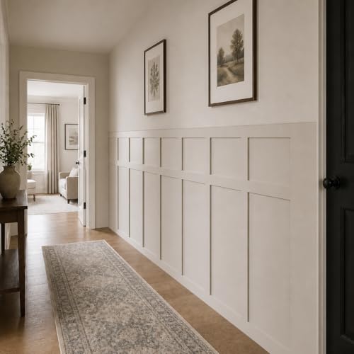 Board and Batten Wall Panel Kit, Paintable Wainscoting Panels