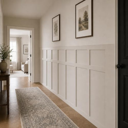 Board and Batten Wall Panel Kit, Paintable Wainscoting Panels