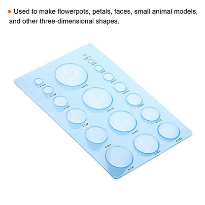 PATIKIL Quilling Mold 8x5 Inch, 2 Pack Half Ball Domes 3-Row Mold Crimper Tool for 3D Flower Pot Crafts, Blue - color: Blue