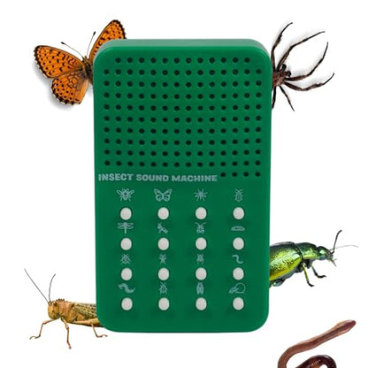 Insect Noisemaker with 16 Sounds, Buzzes, Cricket Chirps, Hisses - Portable Bug Electronic Sound - Insect Themed Sound Effects Board for Kids, Birthday Noise Maker Toy Gift Insectos De Juguete