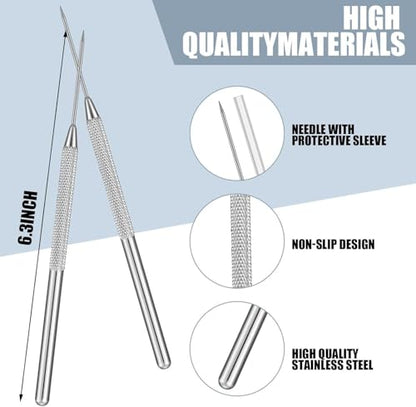 Outus 12 Pieces Clay Needle Tools, Ceramic Detail Modeling Kit