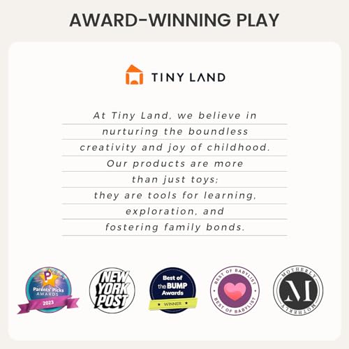 Tiny Land Montessori Toy Set for Babies 7-9 Months Senser Play Kit - 5-in-1 Wooden Learning Toys with Object Permanence Box, Sensory Ball, Stacking Cups and Mirror Puzzle,Body Board Book - style: 7-9M Educational Box