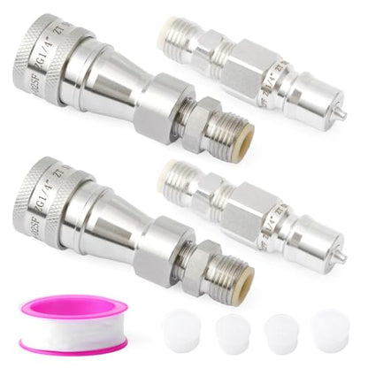 2Pcs M14-M16 Hydraulic Quick Coupling Adapter Compatible with AGT Mini Excavators Most Models and for Mini Excavator, Metric Hydraulic Fittings M14 Female to M16 Male Quick Connect
