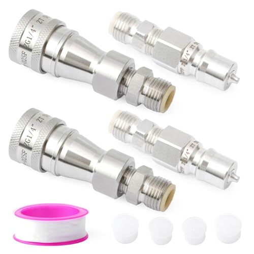2Pcs M14-M16 Hydraulic Quick Coupling Adapter Compatible with AGT Mini Excavators Most Models and for Mini Excavator, Metric Hydraulic Fittings M14 Female to M16 Male Quick Connect
