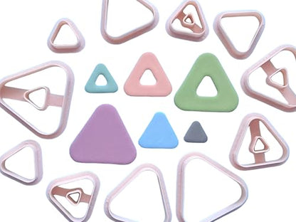 Jinnyous Jewellery Triangle Polymer Clay Earring Cutter Set of 6 (Triangle) - color: Triangle (6pcs)