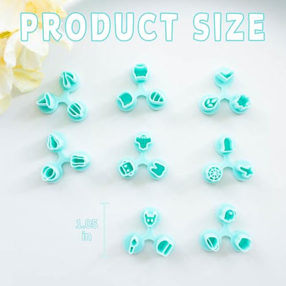 TAINSKY Micro Halloween Polymer Clay Cutters for Earrings Making, 8 Shapes for Fall Jewelry Mini Clay Cutters (A) - color: Micro-A