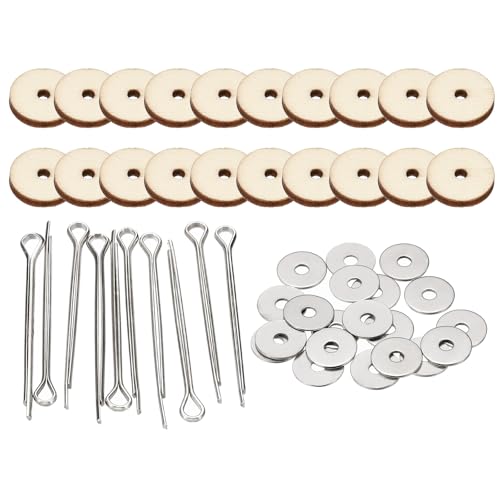 PATIKIL 14mm Doll Joints, 20 Set Removable Cotter Pin Joints Connector and Fiberboard Tray for Bear Limbs Making Head Joints DIY Crafts Accessories - size: 14mm