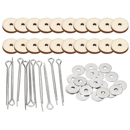 PATIKIL 14mm Doll Joints, 20 Set Removable Cotter Pin Joints Connector and Fiberboard Tray for Bear Limbs Making Head Joints DIY Crafts Accessories - size: 14mm