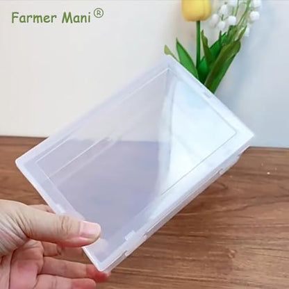 2 Pcs Rectangle Clear Plastic Beads Storage Containers Box (6.22x4.09x2.28inch) with Lid for Collecting Small Items, Beads, Game Pieces, Business Cards, Crafts Accessories - size: 6.22 x 4.09 x 2.28 Inch