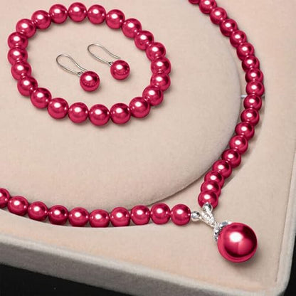 Dark Red Pearl Bracelet Making Kit Gold Beads for Bracelets for Adult - color: 19-Dark Red & Gold