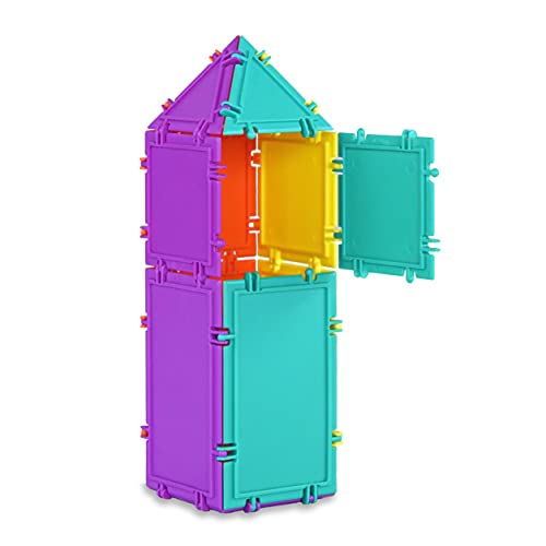 3D Building Set for Learning Math, Includes Many Online Activities,32-pc, Made in USA (Triangle/Rectangle/Square)