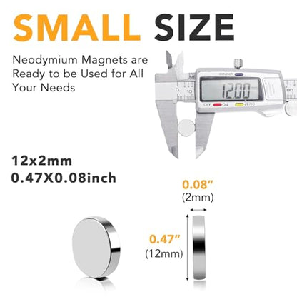 TRYMAG Small Strong Magnets, 12x2mm Rare Earth Magnet, 150Pcs - color: Silver, size: 12x2mm-150Pcs